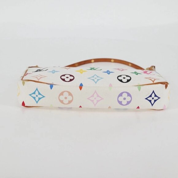 LOUIS VUITTON Multicolor Pochette Accessoires Pouch White M92649 LV Auth 131817V - Picture 7 of 16